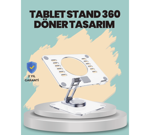 Çift Eksenli Ayarlanabilir Tablet Destek Standı