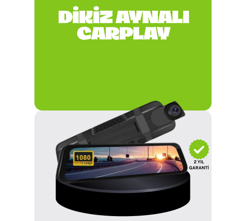Ultra Geniş Açılı Araç Kamerası Dokunmatik Ayna Kayıtlı
