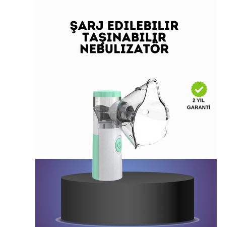 Ultrasonik Frekanslı Şarj Edilebilir Nebülizatör