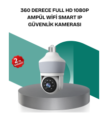 Kablosuz 360° Döner Başlıklı Full HD Güvenlik Kamerası