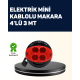Ev ve Ofis İçin 3 Metre Kablolu 4 Priz Makarası
