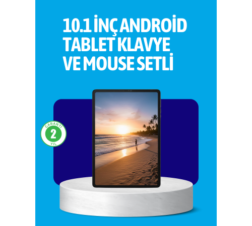 Android 15 Tablet Klavyeli Mouse’lu Profesyonel Set