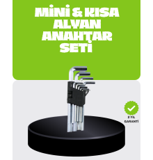 9 Parça Alyan Anahtar Seti Bisiklet Mobilya ve Otomotiv Uyumlu