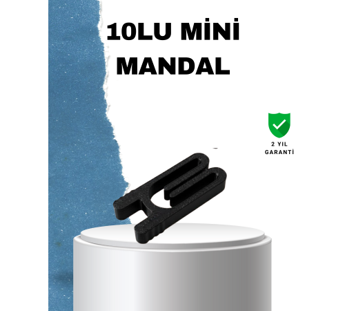 Tekrar Kullanılabilir Poşet Mandalı Siyah 10 Adet