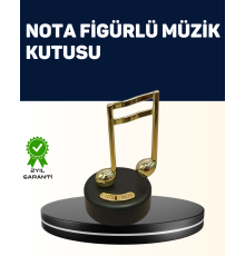 Melodious Music Altın Nota Figürlü Müzik Kutusu