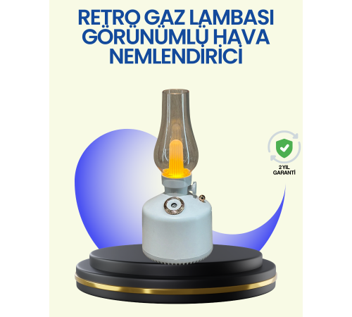 280 ml Tanklı Retro Gaz Lambası Difüzör USB Şarjlı Hava Nemlendirici
