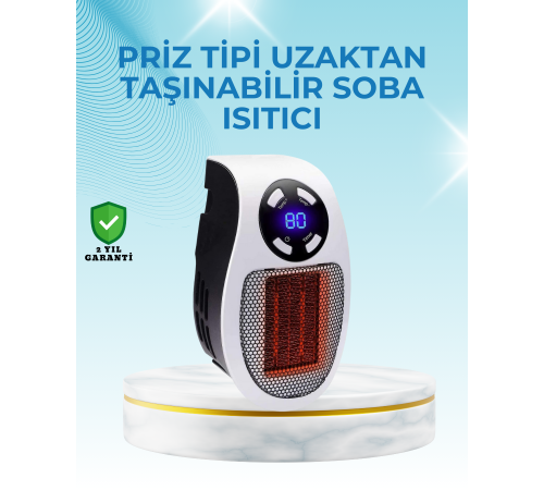 Düşük Enerji Tüketimli Mini Isıtıcı Ayarlı Termostatlı