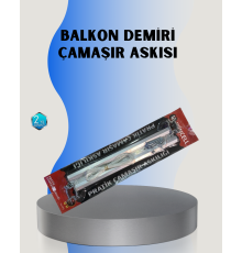 25x60 Balkon Askılığı Kare Demir Uyumlu Hava Dayanıklı Çamaşır Askısı