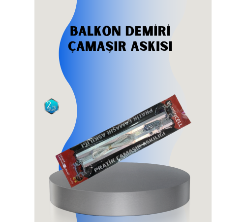25x60 Balkon Askılığı Kare Demir Uyumlu Hava Dayanıklı Çamaşır Askısı
