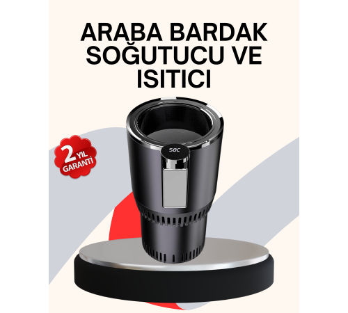 Araba Bardaklığı Isıtma Soğutma Ayarlı Çakmak Girişli Akıllı Model