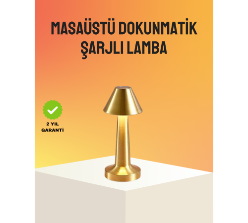 Modern Metal Masa Lambası 3 Işık Renkli Kademesiz Parlaklık Ayarlı