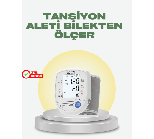 Akıllı Bilek Tansiyon Aleti Hem Şarjlı Hem Pilli Kolay Ölçüm