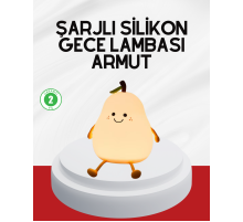 USB Şarjlı Armut Gece Lambası Dokunmatik Renk Değişimli