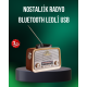 Taşınabilir Nostalji Radyo Bluetooth USB AUX Girişli
