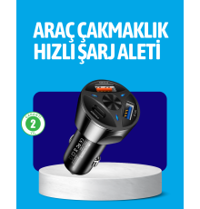 55W Güçlü Araç Şarj Cihazı Power Delivery Destekli