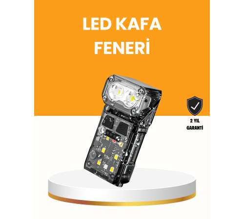 Kamp ve Outdoor İçin LED Far 10 Saat Pil Sensörlü Manyetik