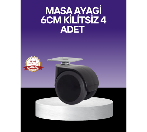 Çok Amaçlı Kilitsiz Masa Ayağı Tekerleği 6 cm