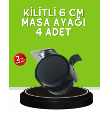 Sehpa ve Restoran Arabası İçin Kilitli Ayak 4’lü