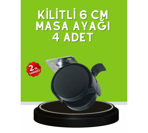 Sehpa ve Restoran Arabası İçin Kilitli Ayak 4’lü
