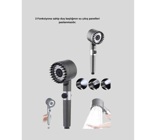 Yüksek Basınçlı Masajlı Duş Başlığı Su Tasarruflu