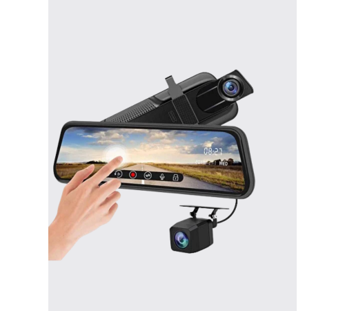 Ön Arka Kameralı Dokunmatik Dikiz Aynası 170° Geniş Açı