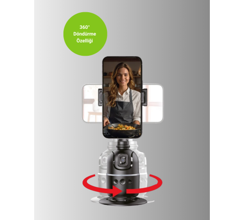 Canlı Yayın ve Video Çekimleri İçin Otomatik Yüz Takipli Masaüstü Gimbal