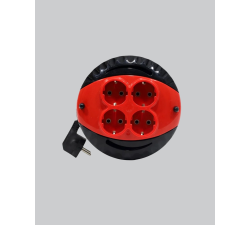 5 Metre Kablolu 4’lü Kırmızı Priz Makara