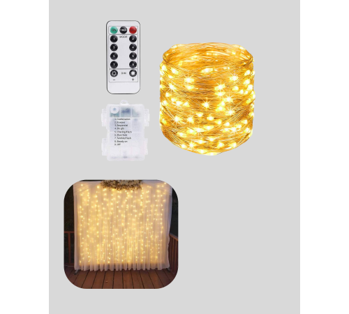 Uzaktan Kumandalı Perde Tipi Günışığı Peri Led Işık Dekorasyon