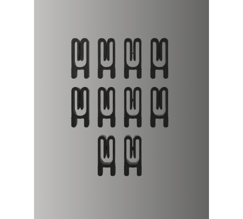 Poşet Kapatma Mandalı Hava Geçirmez Siyah 10 Adet Set