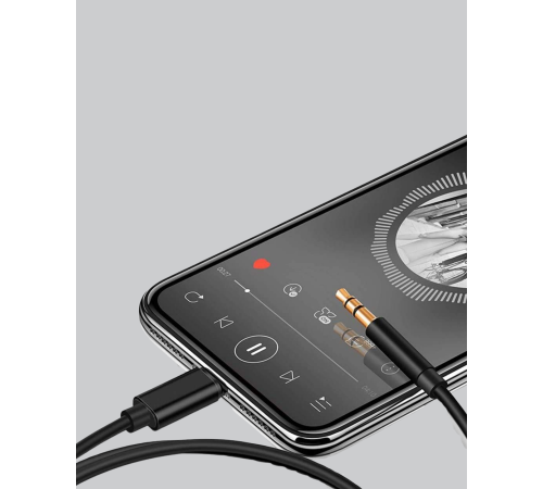 Lightning Girişli Cihazlar İçin 3.5mm Aux Ses Kablo Dönüştürücü 1M