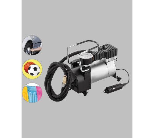 Araç Çakmak Girişli Metal Hava Kompresörü 10A Güçlü Motor