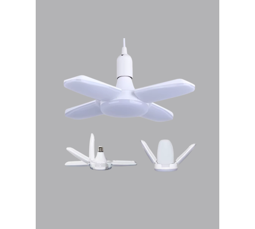 Tasarruflu Pervane LED Ampül 4 Kollu 60 Watt Geniş Alan Aydınlatma