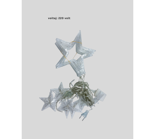 Yıldız Figürlü Perde Peri Led 3x3 Metre Dekoratif Işık