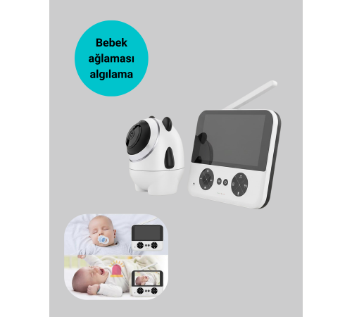 Uzaktan Kontrollü Bebek Kamerası Ninni ve Zoom Özellikli