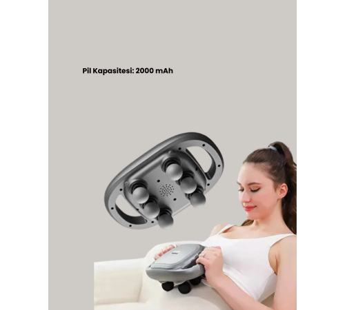 Geliştirilmiş 6 Başlıklı Şarjlı Masaj Aleti 2000 mAh Derin Doku Masajı