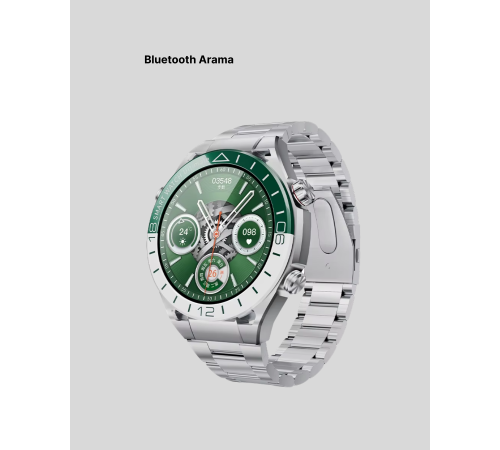 Amoled Ekran Akıllı Saat Harita Gösterimli Bluetooth Aramalı 3 Kayışlı