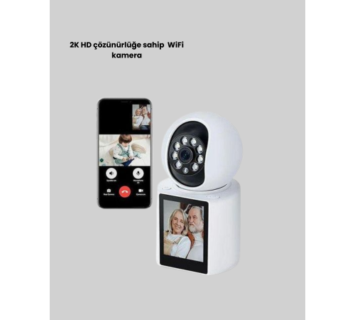 WiFi İç Mekan Kamera 2K Gece Görüşlü Çift Yönlü Görüntü Konuşma Destekli