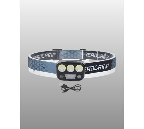 300 Lümen Sensörlü LED Kafa Lambası USB Şarjlı SOS Modlu