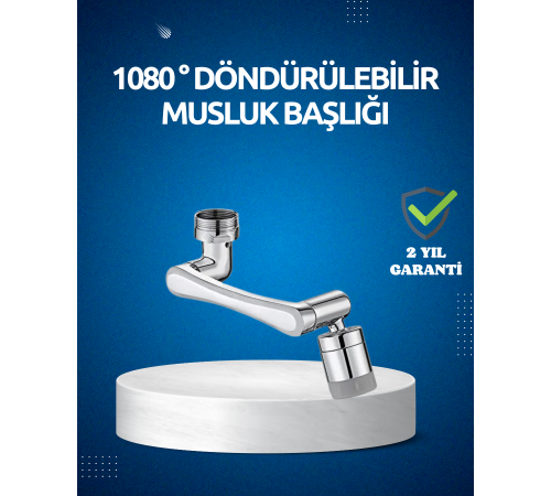 Dönen Musluk Başlığı 1080 Derece Ayarlanabilir Filtreli Sprey Uç