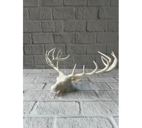 Dekoratif Geyik Başı Heykel 25 cm Modern Minimal Tasarım