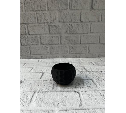 5 cm Küçük Siyah Saksı Minimal Tasarım Sukulent ve Kaktüs Saksısı