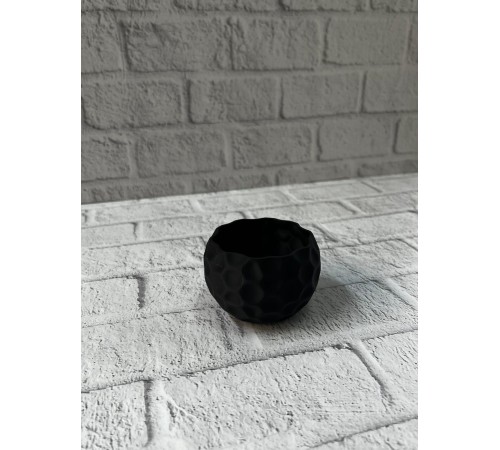 5 cm Küçük Siyah Saksı Minimal Tasarım Sukulent ve Kaktüs Saksısı