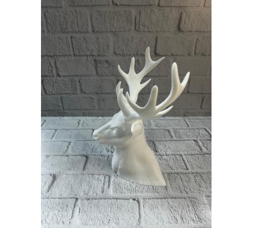 Beyaz Geyik Biblo 23 cm Dekoratif Modern Tasarım