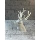 Beyaz Geyik Biblo 23 cm Dekoratif Modern Tasarım