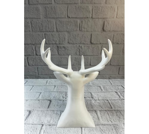 Beyaz Geyik Biblo 23 cm Dekoratif Modern Tasarım