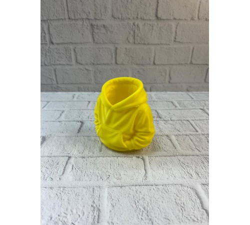 Dekoratif Sarı Hoodie Kalemlik 10x10 cm