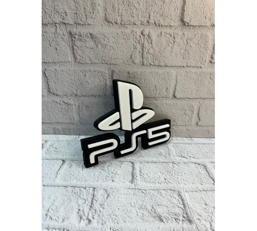 PlayStation 5 Logo Duvar Dekoru Minimal Tasarım 16×12 cm