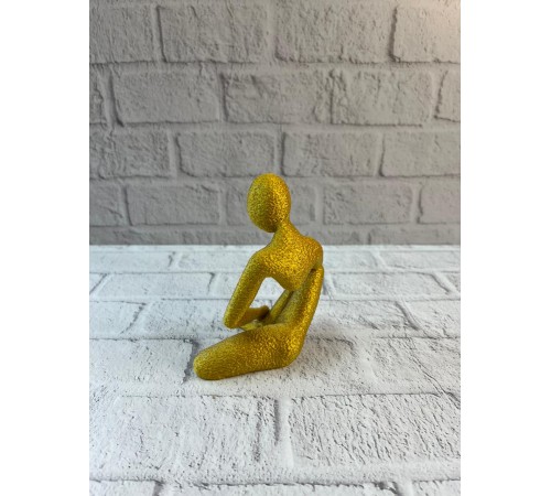 Minimal Sarı İnsan Figürü Biblo Ev ve Ofis Dekoru
