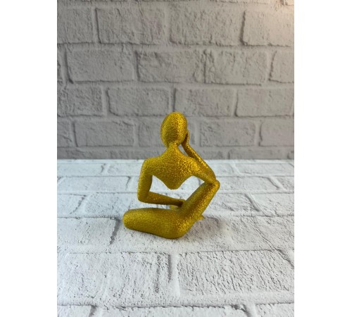 Minimal Sarı İnsan Figürü Biblo Ev ve Ofis Dekoru