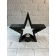 Siyah Yıldız Şeklinde Mumluk Loş Işık Dekor Aksesuarı